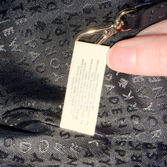 Kate Spade Black & White Leather Top Handle Crossbody Gold Hardware - Picture 6 of 7